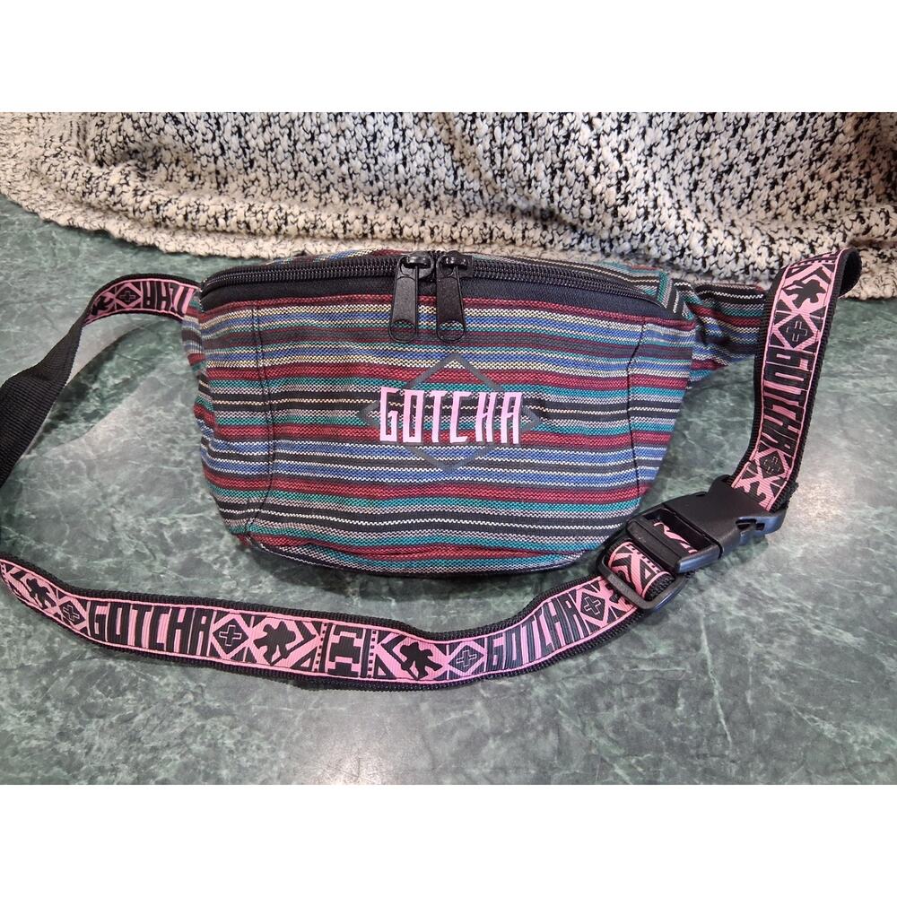 Vintage Gotcha Fanny Pack Bag 80s 90s Surf Skate Rare Retro Wet Dry Rusty Stussy